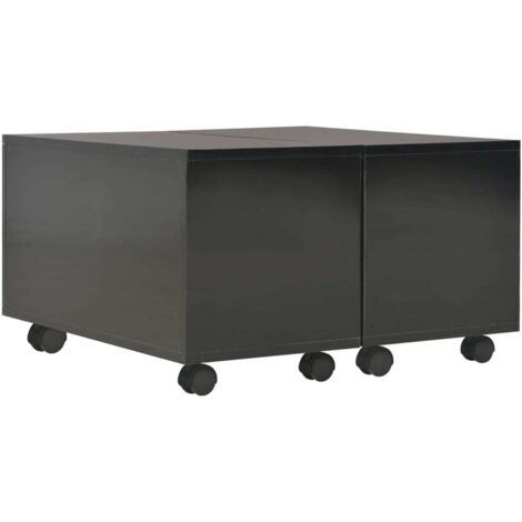 vidaXL Tavolino da Salotto Nero Lucido 60x60x35 cm Legno Multistrato