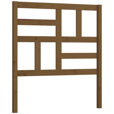 vidaXL Testiera per Letto ambra 106x4x104 cm in Legno Massello di Pino