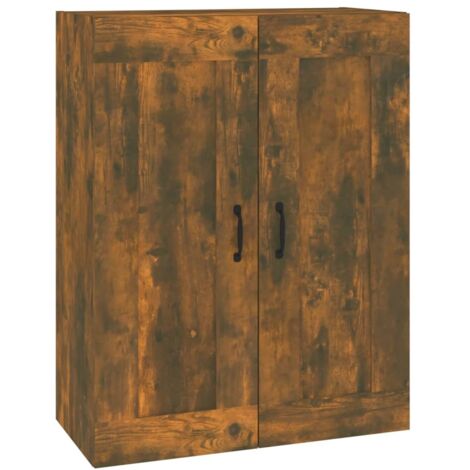 vidaXL Armadietto Pensile a Parete Rovere Fumo 69,5x32,5x90 cm