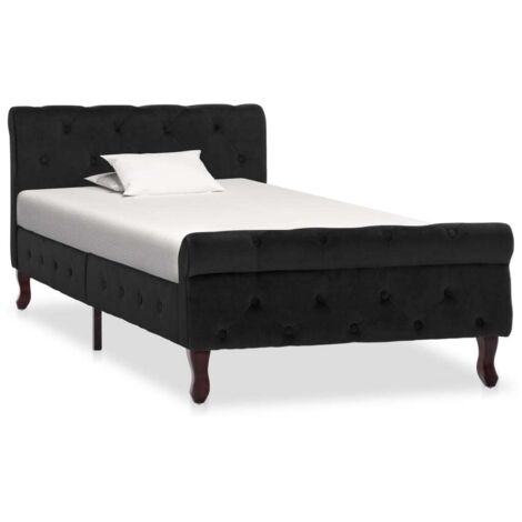 vidaXL Giroletto Nero in Velluto 90x200 cm (1/5)