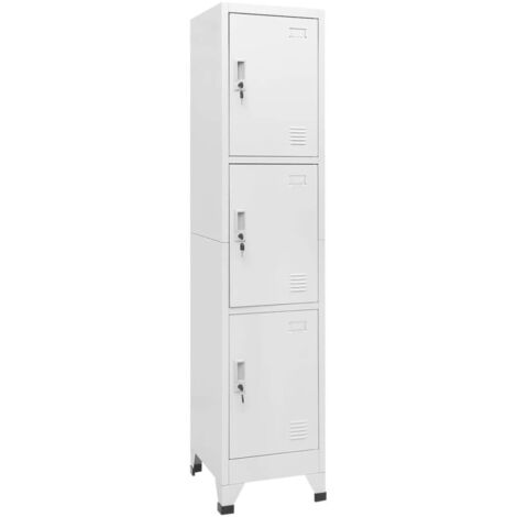 vidaXL Armadietto a Chiave a 3 Scomparti 38x45x180 cm (1/8)