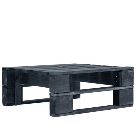 vidaXL Ottomana da Giardino in Pallet in Legno Nero