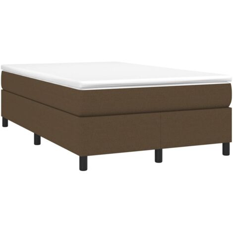 vidaXL Struttura Letto a Rete a Molle Marrone Scuro 120x200 cm Tessuto
