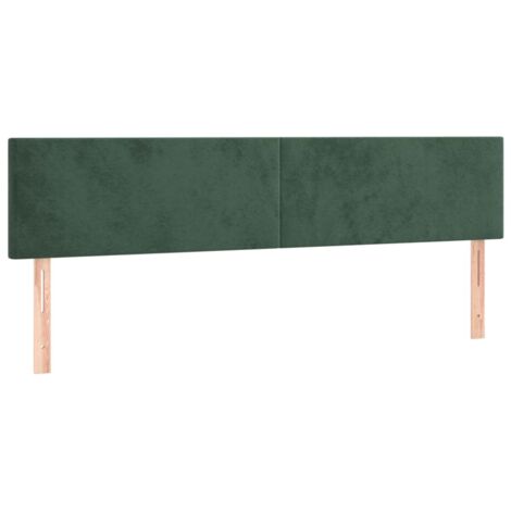 vidaXL Testiera 2 pz Verde Scuro 80x5x78/88 cm in Velluto (1/5)