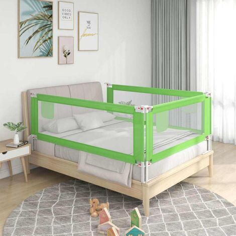 vidaXL Sponda Letto di Sicurezza per Bambini Verde 180x25cm in Tessuto (1/5)