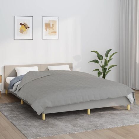 Coperta Ponderata Grigia 200x230 cm 9 kg Tessuto vidaXL