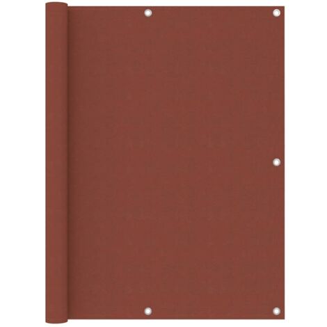 vidaXL Paravento da Balcone Terracotta 120x600 cm Tessuto Oxford