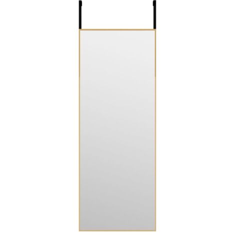 vidaXL Specchio da Porta Oro 30x80 cm in Vetro e Alluminio