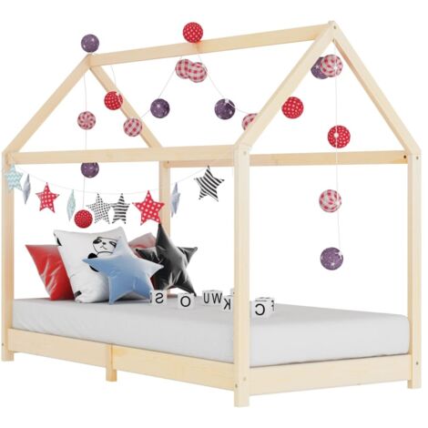 vidaXL Giroletto per Bambini in Legno Massello di Pino 70x140 cm