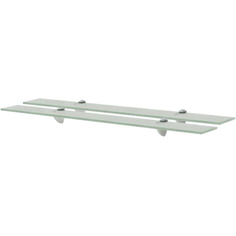 vidaXL Mensole Galleggianti 2 pz in Vetro 80x10 cm 8 mm