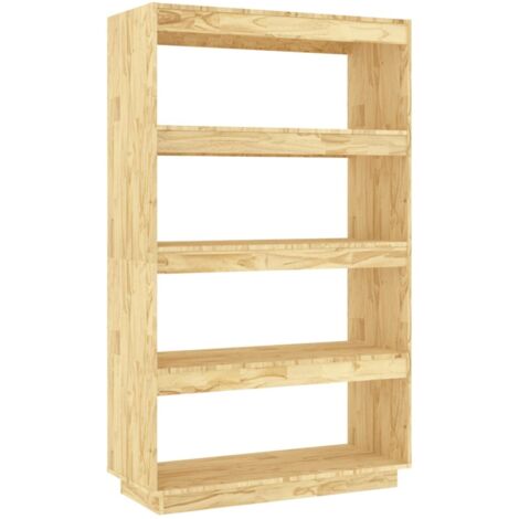 vidaXL Libreria/Divisorio 80x35x135 cm in Legno Massello di Pino