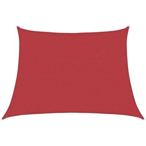 vidaXL Vela Parasole 160 g/m² Rossa 4/5x3 m in HDPE