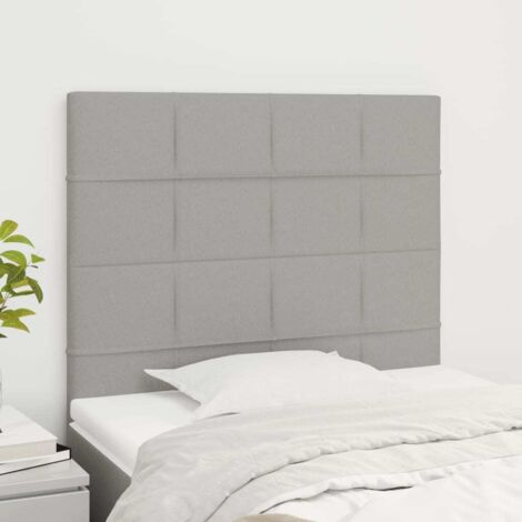 vidaXL Testiera Grigio Chiaro 90x5x118/128 cm Tessuto