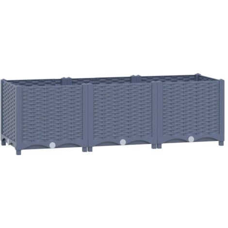 vidaXL Fioriera Rialzata 120x40x38 cm in Polipropilene