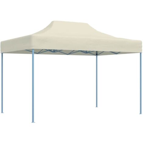 vidaXL Gazebo Professionale Pieghevole 3x4m Acciaio Crema