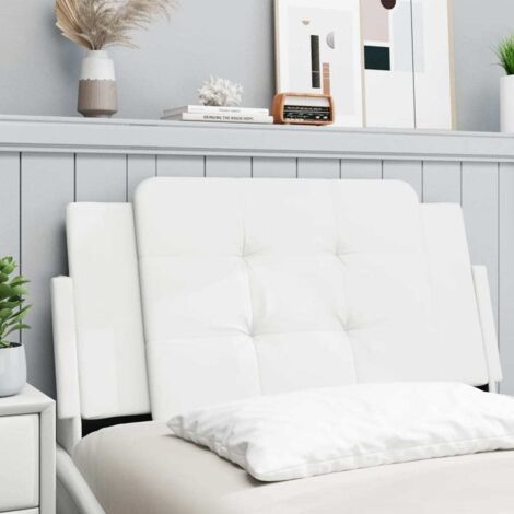 vidaXL Cuscino Testiera Zadar Bianco 100 cm in Similpelle