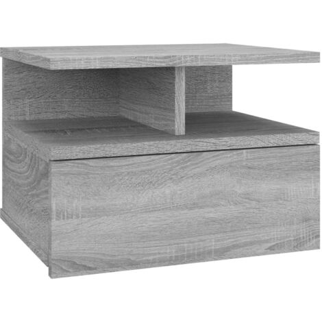 vidaXL Comodino Pensile Grigio Sonoma 40x31x27cm in Legno Multistrato