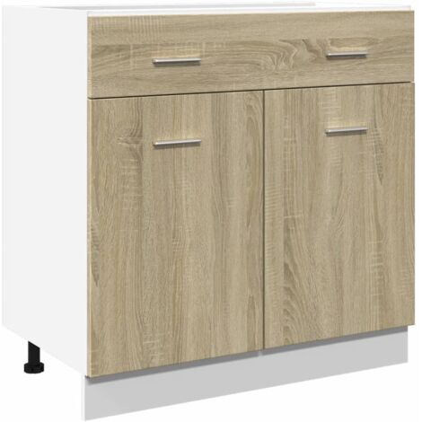 vidaXL Mobile Inferiore Cassetto “Lyon” Rovere Sonoma 80x46x81,5
