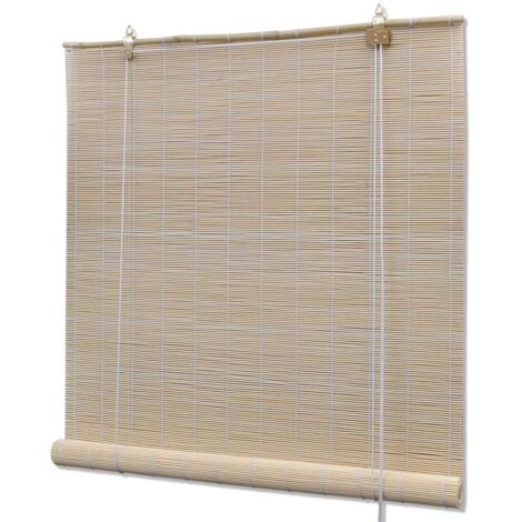 Tende a Rullo in Bambù Naturale 80x160 cm