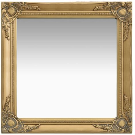 vidaXL Specchio da Parete Stile Barocco 60x60 cm Oro