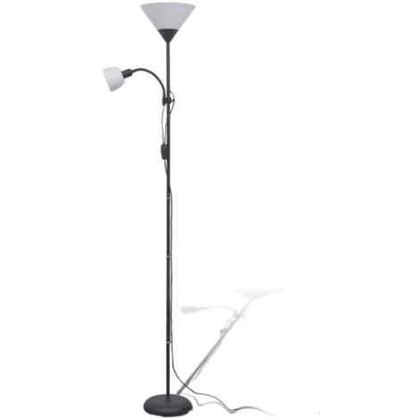 vidaXL Lampada da Pavimento Nera