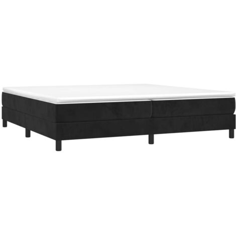vidaXL Struttura Letto a Rete a Molle Nero 200x200 cm in Velluto