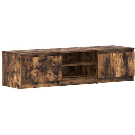 vidaXL Mobile TV Rovere Fumo 140x40x35,5 cm in Legno Multistrato