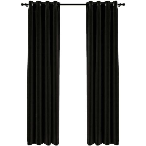 vidaXL Tende Oscuranti Effetto Lino 2 pz Antracite 140x245 cm