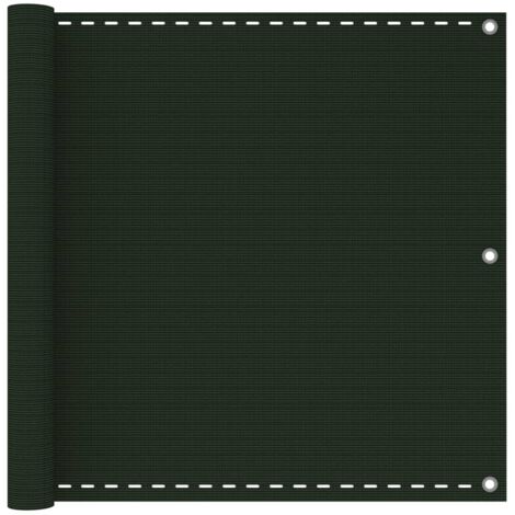 vidaXL Paravento da Balcone Verde Scuro 90x400 cm in HDPE