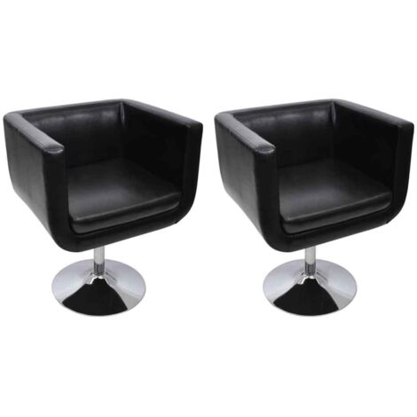 vidaXL Sedie da Bar 2 pz in Pelle Artificiale Nera