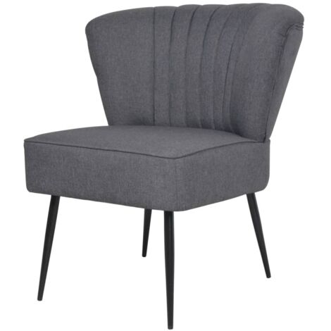 vidaXL Sedia da Cocktail Grigio Scuro in Tessuto (1/5)