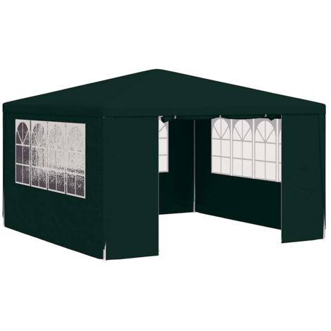 vidaXL Gazebo Professionale con Pareti - Verde - 4x4 m