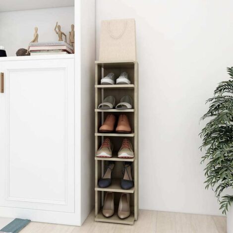 vidaXL Scarpiera Rovere Sonoma 27,5x27x102 cm in Legno Multistrato
