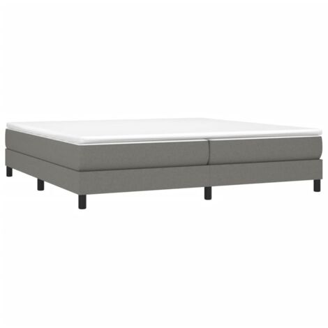 vidaXL Struttura Letto a Rete a Molle Grigio Scuro 200x200 cm Tessuto