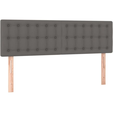 vidaXL Testiere 2 pz Grigie 72x5x78/88 cm in Similpelle