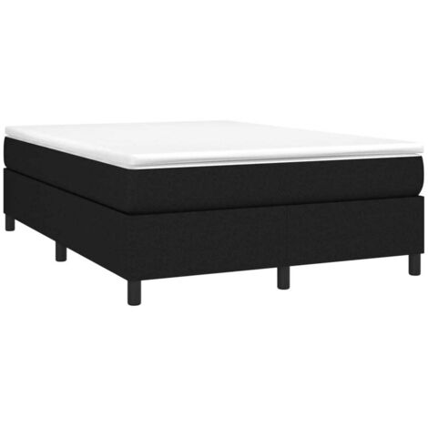 vidaXL Struttura Letto a Rete a Molle Nero 140x200 cm in Tessuto