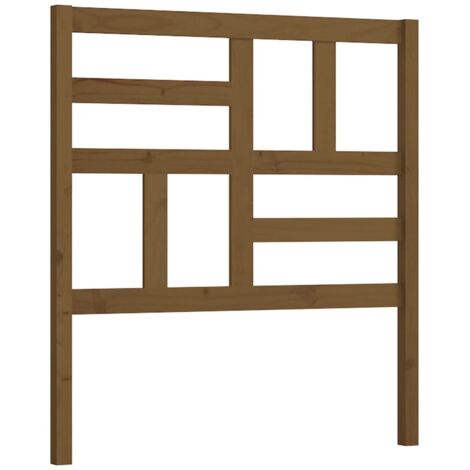 vidaXL Testiera per Letto ambra 81x4x104 cm in Legno Massello di Pino