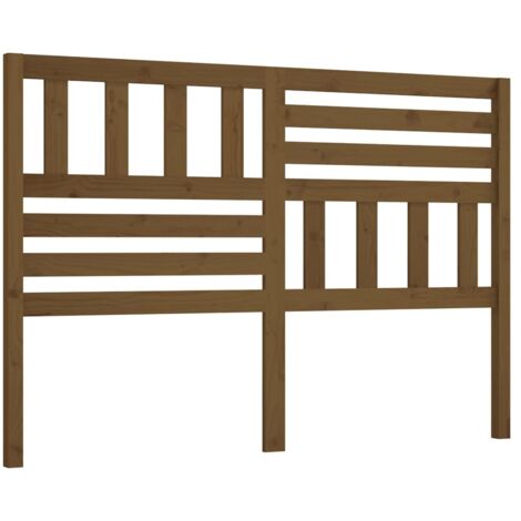 vidaXL Testiera per Letto ambra 126x4x100 cm in Legno di Pino (1/5)