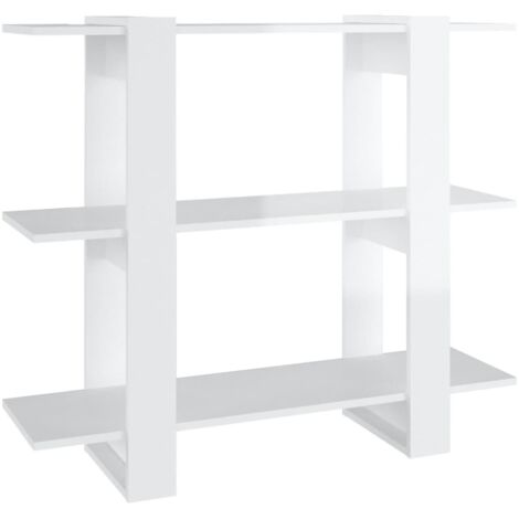 vidaXL Libreria/Divisorio Bianco Lucido 100x30x87 cm