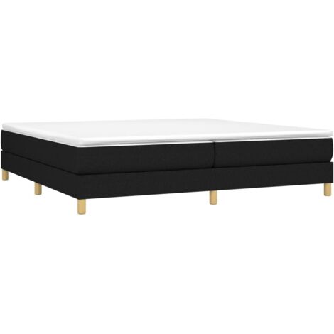 Giroletto a Molle con Materasso Nero 200x200 cm in Tessuto vidaXL (1/5)