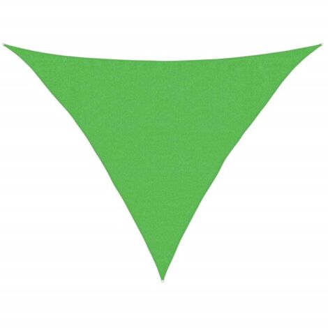 vidaXL Vela Parasole 160 g/m² Verde Chiaro 3,5x3,5x4,9 m in HDPE