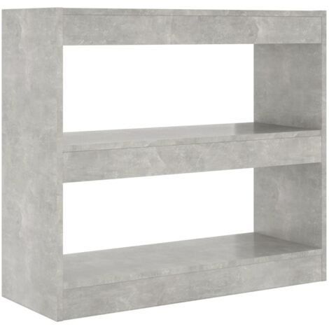 vidaXL Libreria/Divisorio Grigio Cemento 80x30x72 cm