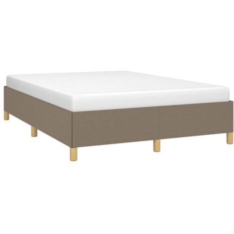 vidaXL Giroletto senza Materasso Tortora 140x190 cm in Tessuto (1/5)