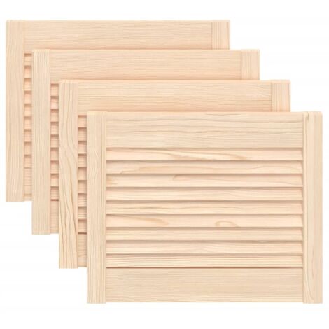 vidaXL Ante con Design a Lamelle 4 pz 39,5x49,4 cm in Legno di Pino