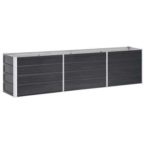 vidaXL Letto Rialzato in Acciaio Zincato 240x40x45 cm Antracite