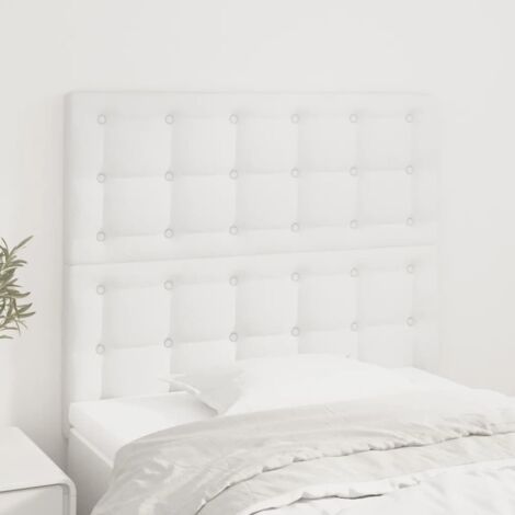 vidaXL Testiera Bianca 90x5x118/128 cm in Similpelle