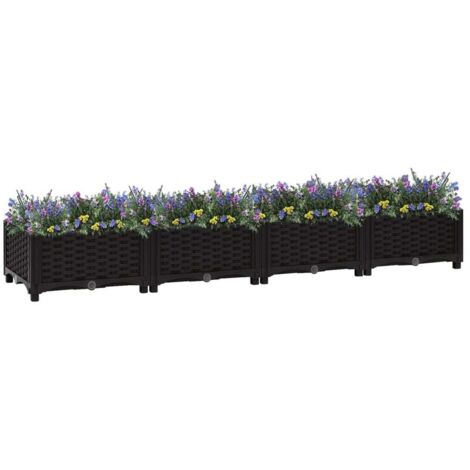 vidaXL Fioriera Rialzata 160x40x23 cm in Polipropilene