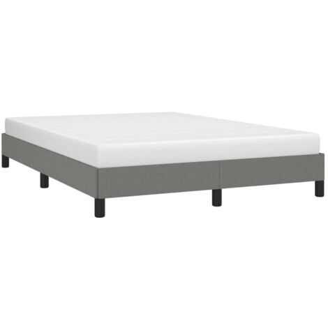 vidaXL Giroletto senza Materasso Grigio Scuro 140x190 cm Tessuto (1/5)