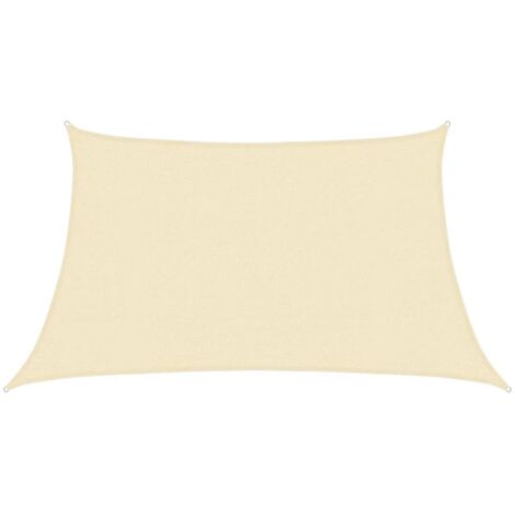 vidaXL Vela Parasole 160 g/m² Crema 3/4x2 m in HDPE