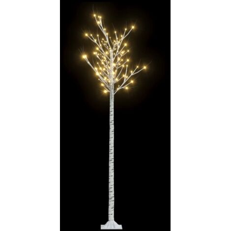 vidaXL Albero Natale 200 LED 2,2 m Salice Bianco Caldo Interno Esterno